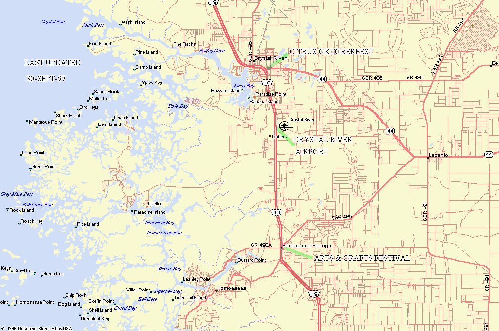 THIS IS A MAP OF THE CRYSTAL RIVER AREA